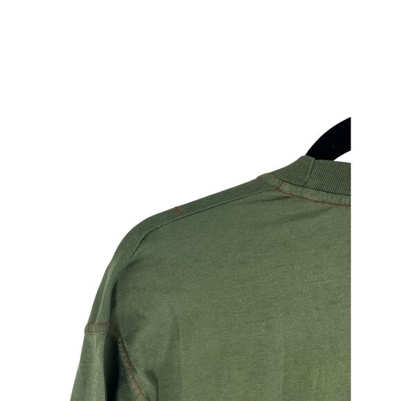 2006 England UK World Cup T-Shirt L XL Olive Green Red Soccer Blokecore - Picture 5 of 11